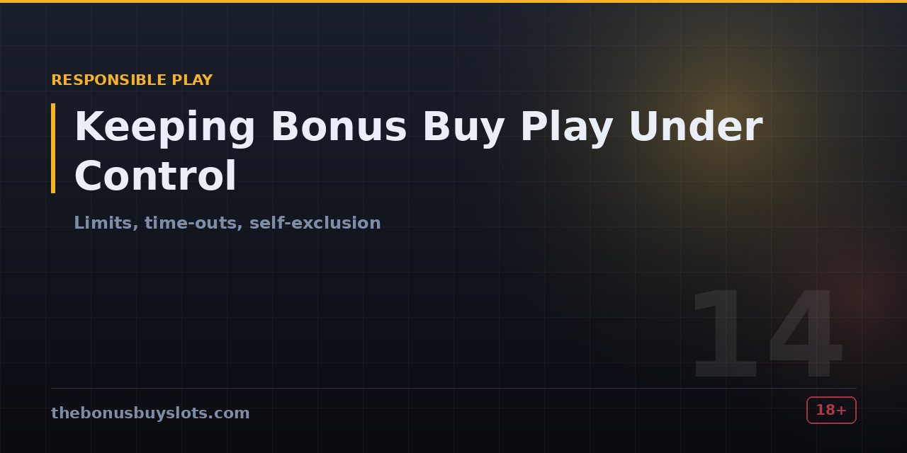 Account limit tools used to keep bonus buy play under control