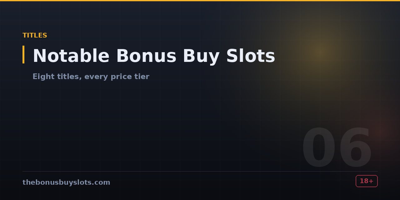 Selection of slot titles offering a feature buy option